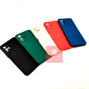 Vivo Y33s Back Cover Back Cover Multicolour Soft Plain Camera Protection Y33s Cover For Boys
