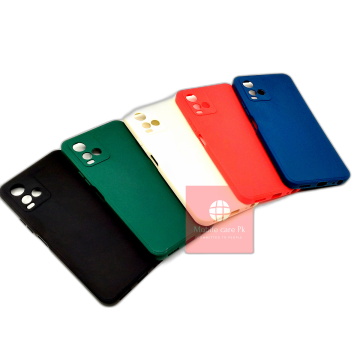 Vivo Y21T Back Cover Multicolour Soft Plain Camera Protection Y21T Cover For Boys