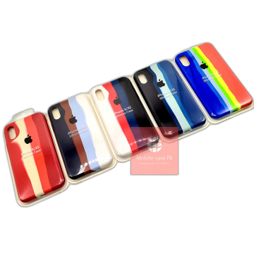 Apple iPhone X Soft Rainbow Style Silicone Cover