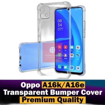 Oppo A16e Transparent Extra Bumper Anti Shock Crystal Clear Case