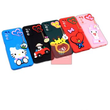 Oppo A16 Back Cover Hello Kitty Braslate Chain Soft A16 Case For Girls