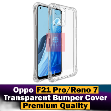 Oppo Reno 7 Transparent Extra Bumper Anti Shock Soft Crystal Clear Case