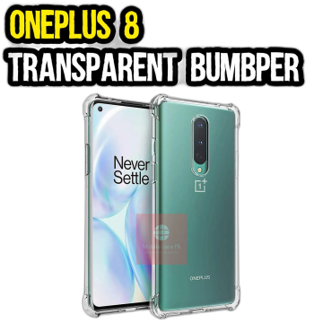 OnePlus 8 Transparent Soft Crystal Clear Case With Extra Bumper Mobile Cover