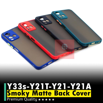 Vivo Y33s Back Cover Smoky Matte Armor Case Camera Protection Cover For Vivo Y33s