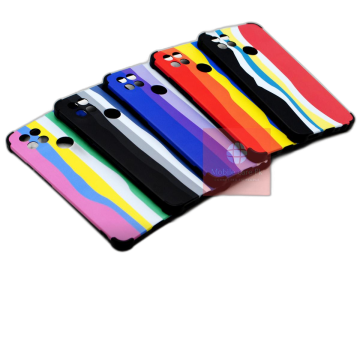 Oppo A15 Rainbow Multicolour 3D Bumper Matte Cover