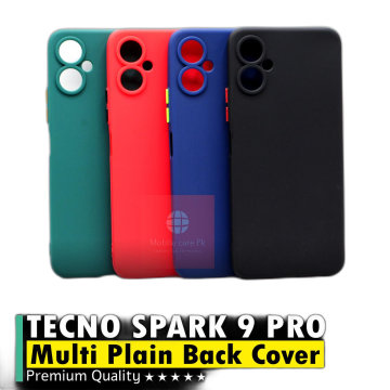 Tecno Spark 9 Pro Multicolour Soft Plain Mobile Cover