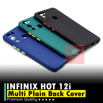 Infinix Hot 12i Multicolour Soft Plain Back Cover For Boys