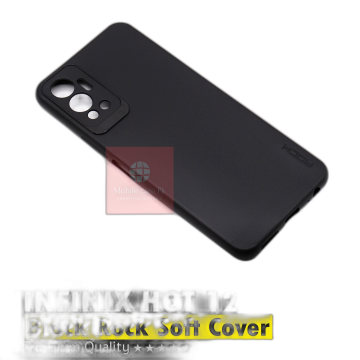 Infinix Hot 12 Soft Rock Style Back Cover Black