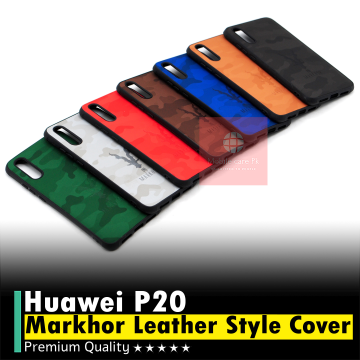 Huawei P20 Back Cover Soft Leather Markhor Style Case For P20