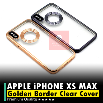 Apple iPhone XS Max Soft Golden Border Camera Protection Cover