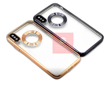 Apple iPhone X Max Soft Golden Border Camera Protection Cover
