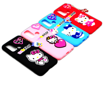 Vivo Y50 Back Cover Hello Kitty Braslate Chain Soft Vivo Y50 Case For Girls