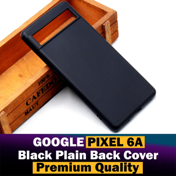 Google Pixel 6A Soft Plain Black Mobile Cover