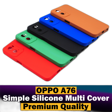Oppo A96 Multicolour Soft Plain Case Mobile Cover