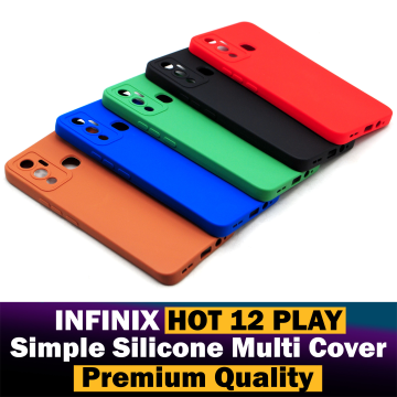 Infinix Hot 12 Play Multicolour Soft Plain Case Mobile Cover