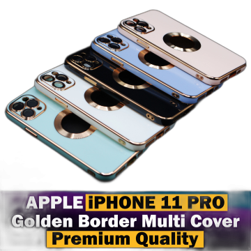 Apple iPhone 11 Pro Multi Golden Border Camera Protection Cover