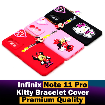 Infinix Note 11 Pro Hello Kitty Braslate Chain Soft Case