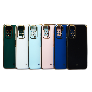 Xiaomi Redmi Note 11 Soft Multi Golden Border Camera Protection Mobile Cover