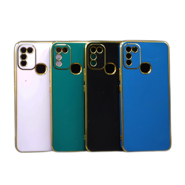 Infinix Hot 11 Play Soft Multi Golden Border Camera Protection Cover