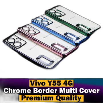 Vivo Y55 4G Back Cover Soft Multi Chrome Border Camera Protection Cover For Vivo Y55 4G