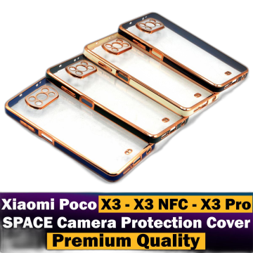 Xiaomi Poco X3 NFC Golden Cover Chrome Side Golden Back Cover For Poco X3 NFC