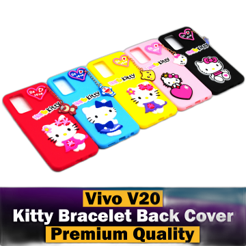 Vivo V20 Hello Kitty Braslate Chain Soft Mobile Cover