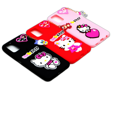 Samsung Galaxy A02s Back Cover Hello Kitty Braslate Chain Soft Galaxy A02s Case For Girls
