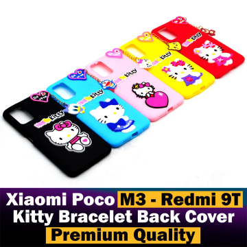 Xiaomi Redmi 9T Back Cover Hello Kitty Braslate Chain Soft Redmi 9T Case For Girls