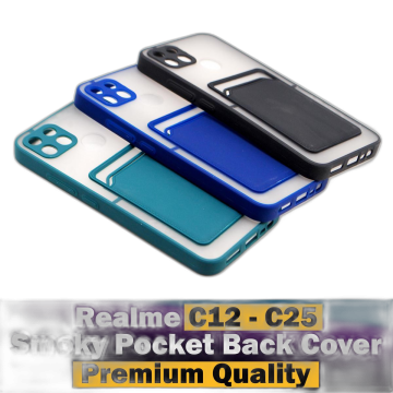 Realme C12 Smoky Matte Pocket Style Case