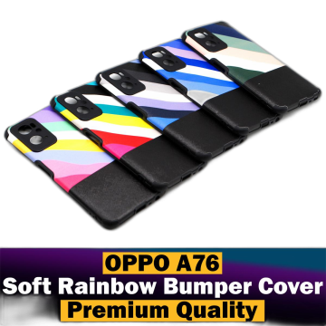 Oppo A76 Rainbow Bumper Camera Protection Cover