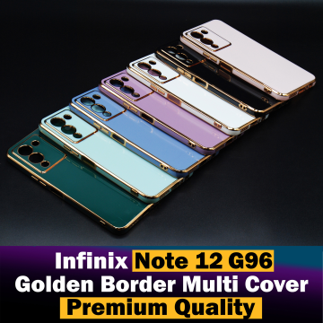 Infinix Note 12 G96 Soft Multi Golden Border Camera Protection Cover
