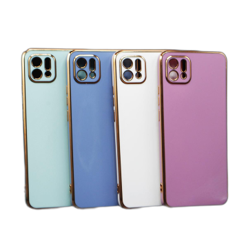 Oppo A16e Golden Border Soft Multi Camera Protection Cover
