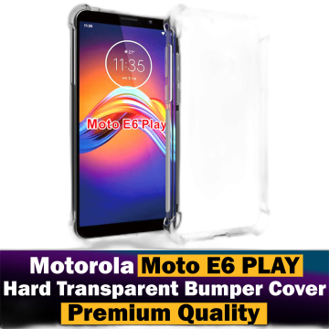 Motorola Moto E6 Play Transparent Anti Shock Hard Crystal Clear Case