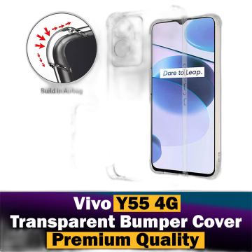 Vivo Y55 4G Back Cover Transparent Extra Bumper Anti Shock Soft Crystal Clear Case For Vivo Y55 4G
