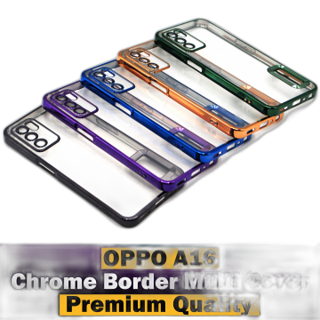 Oppo A16 Soft Multi Chrome Border Camera Protection Mobile Cover