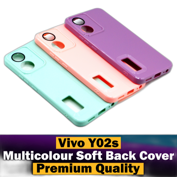Vivo Y02s Multicolour Soft Silicone Cover