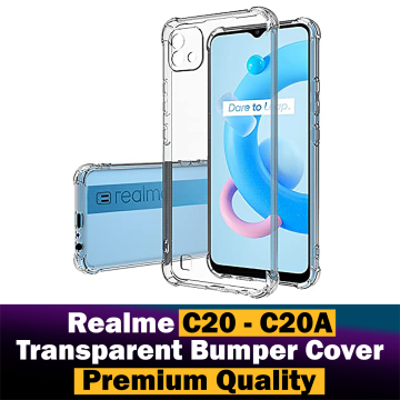 Realme C20 Transparent Extra Bumper Anti Shock Crystal Clear Case