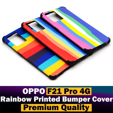 Oppo F21 Pro Rainbow Printed Bumper Cover