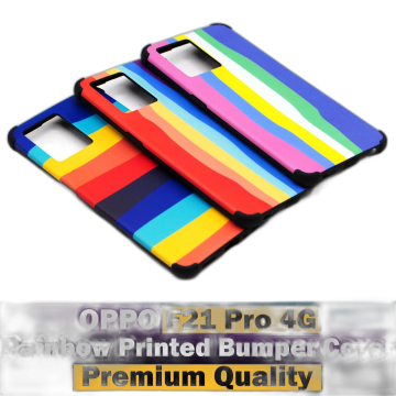 Oppo Reno 7 Rainbow Printed Bumper Camera Protection Cover