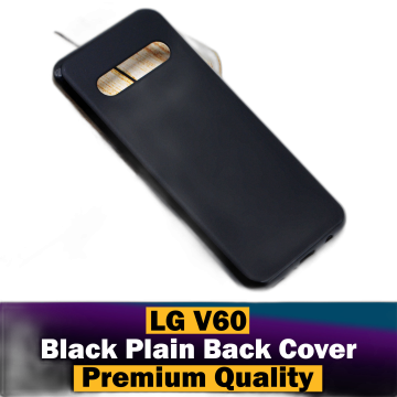 LG V60 Thinq Soft Plain Black Mobile Cover