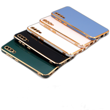 Samsung Galaxy A50 Soft Multi Golden Border Camera Protection Mobile Cover