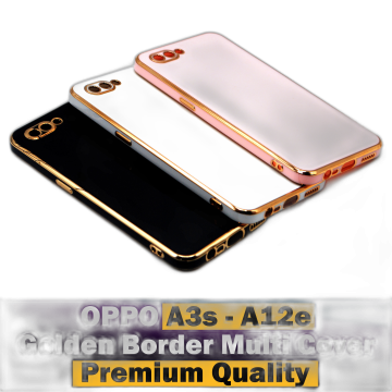 Oppo A12e Soft Multi Golden Border Camera Protection Cover