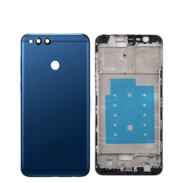 Honor 7x Housing Middle Frame With Side Button and Camera Lens Complete Body Casing Replacement For 7x - Blue