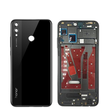 Honor 8x Housing Middle Frame With Side Button and Camera Lens Complete Body Casing Replacement For 8x - Black