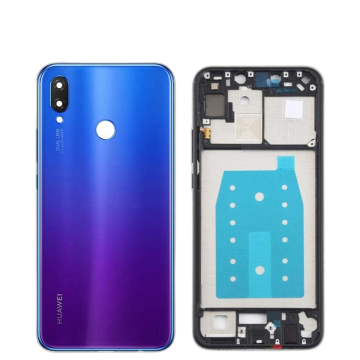 Huawei Nova 3i Housing Middle Frame With Side Button and Camera Lens Complete Body Casing Replacement For Nova 3i - Purple