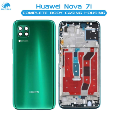Huawei Nova 7i Housing Middle Frame With Side Button and Camera Lens Complete Body Casing Replacement For Nova 7i - Green