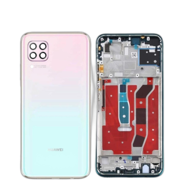 Huawei Nova 7i Housing Middle Frame With Side Button and Camera Lens Complete Body Casing Replacement For Nova 7i - Pink