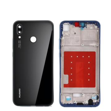Huawei P20 Lite Housing Middle Frame With Side Button and Camera Lens Complete Body Casing Replacement For P20 Lite - Black