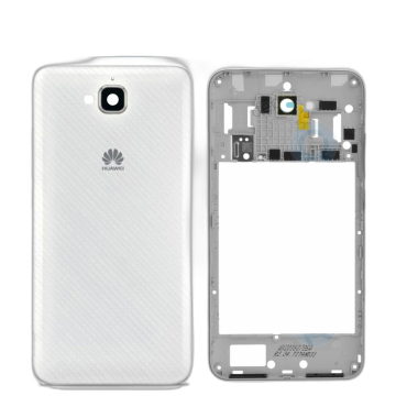 Huawei Y6 Pro 2015 Housing Middle Frame With Side Button and Camera Lens Complete Body Casing Replacement For Y6 Pro 2015 - White
