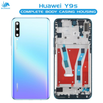 Huawei Y9s Housing Middle Frame With Side Button and Camera Lens Complete Body Casing Replacement For Y9s - Blue